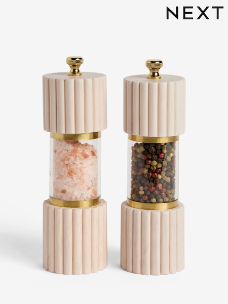 Set of 2 Filled Valencia Ribbed Salt and Pepper Grinder (AM4019) | €28