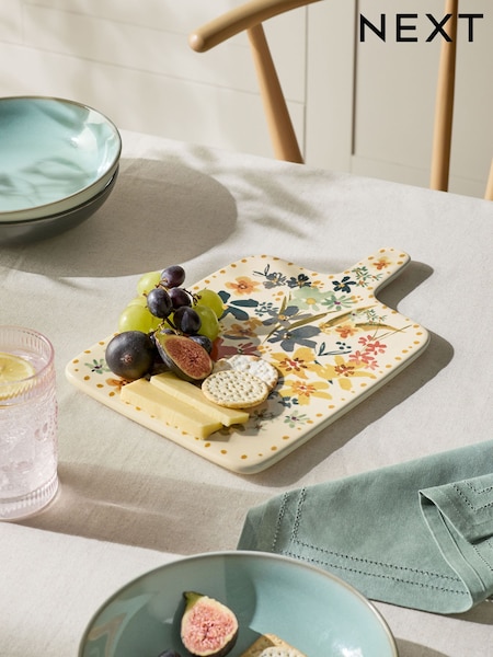 Multi Aubrie Floral Ceramic Platter (AM4029) | €22