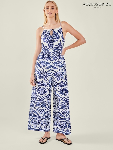 Accessorize Sleeveless 100% Cotton Ornamental Print Jumpsuit (AM4044) | 64 €
