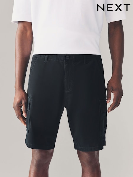 Musta - Stretch-reisitaskushortsit (AM4105) | €36