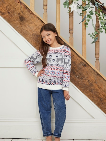 Society 8 Girls Fairisle Christmas Jumper (AM4245) | ‏6 ر.ع.‏