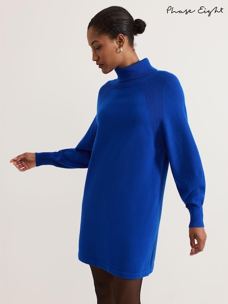 Phase Eight Blue Ellie Chunky Knit Dress (AM4341) | €76