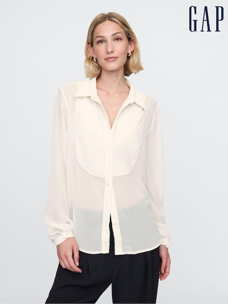 Gap Beige Classic Velvet Oversized Shirt (AM4468) | €27