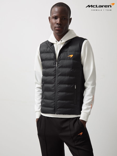Reiss Black Foster McLaren F1 Team Quilted Logo Gilet (AM4614) | €271