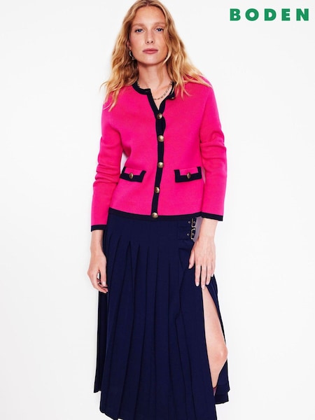 Roz - Cardigane din bumbac tricotate cu 100% Boden Holly (AM4667) | 625 LEI