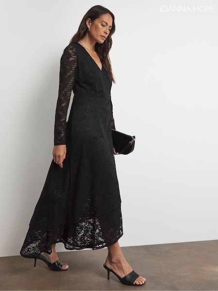 Joanna Hope Lace Wrap Black Dress (AM4785) | €105