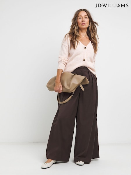 JD Williams Ultimate Wide Leg Chocolate Trousers (AM4786) | 208 LEI