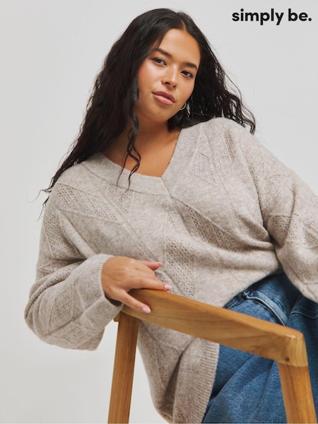 Simply Be Natural Cable Tunic jumper (AM4787) | AED102