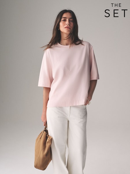 The Set White/Light Grey/Light Pink/Slate Grey 4 Pack Heavy Weight Relaxed T-Shirts (AM4814) | 1,682 UAH