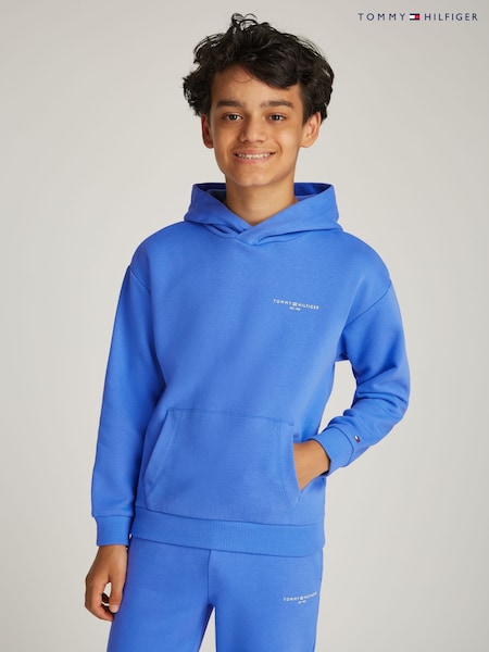 Sininen - Tommy Hilfiger Unisex Hoodie With Mini Logo (AM4843) | €71
