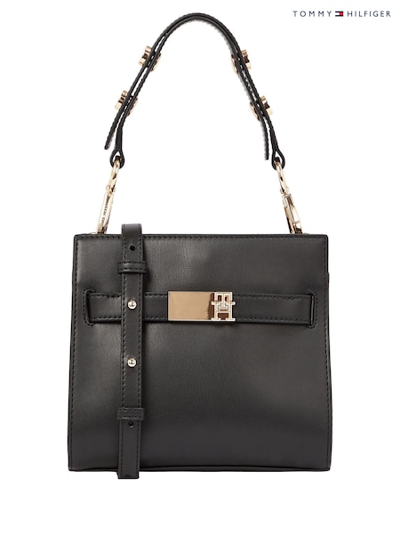 Tommy Hilfiger Black Heritage Mini Satchel (AM4860) | $210