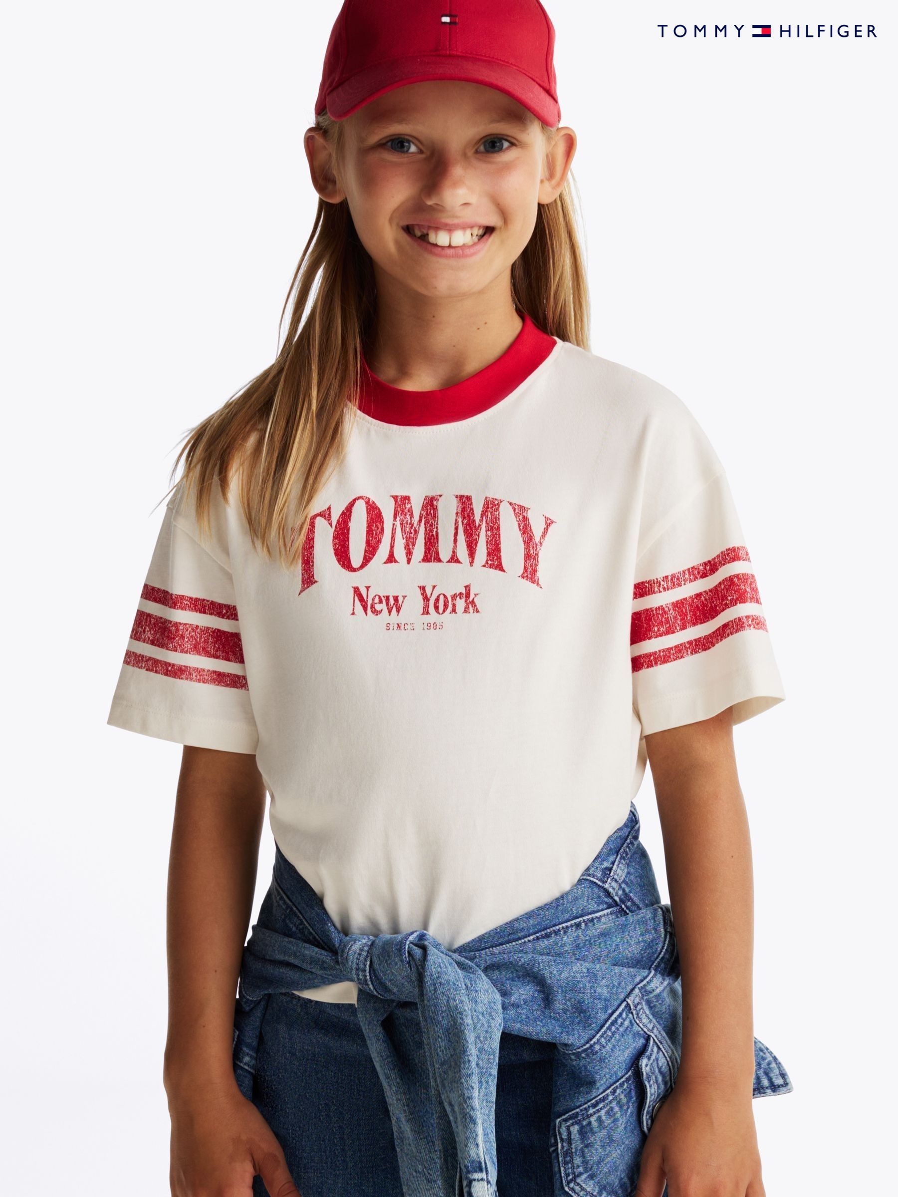 Buy Girls' T Shirts Tommy Hilfiger White Online | Next Poland