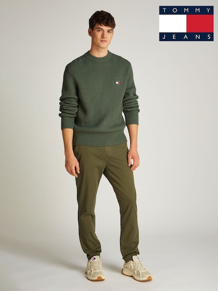 Tommy Jeans Green Regular Fit Badge Crew Neck Jumper (AM4927) | 5,107 UAH