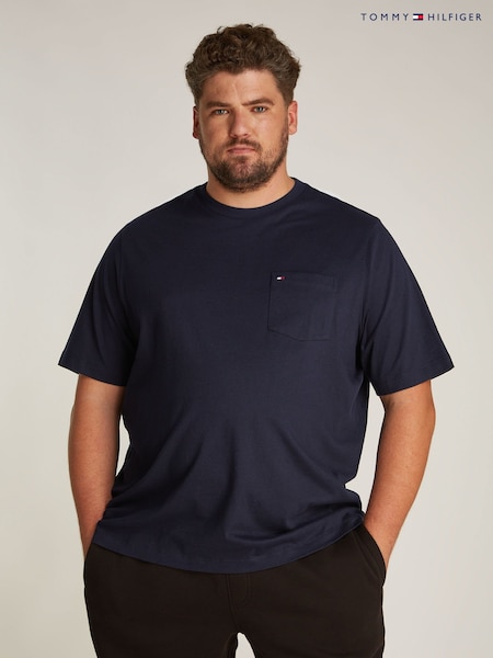 Tommy Hilfiger Blue Plus 100% Cotton Essential Pocket T-Shirt (AM4929) | €64