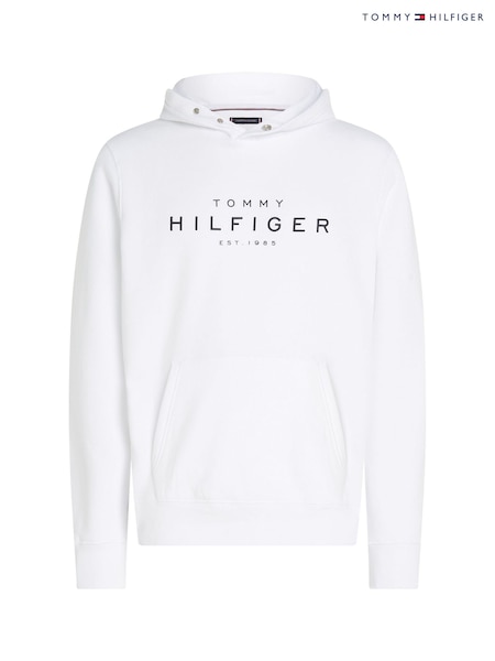Tommy Hilfiger White Slogan Hoodie (AM4943) | R$ 890