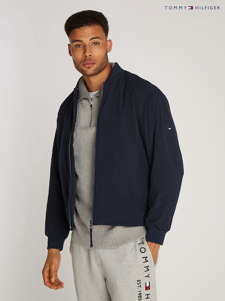 Tommy Hilfiger Blue Relaxed Technical Bomber Jacket (AM4945) | €325