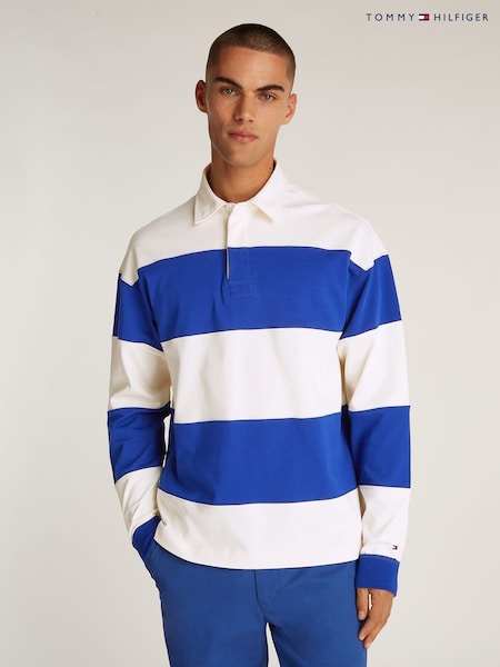 Tommy Hilfiger Blue Blocking Rugby 100% Cotton Shirt (AM4949) | €200