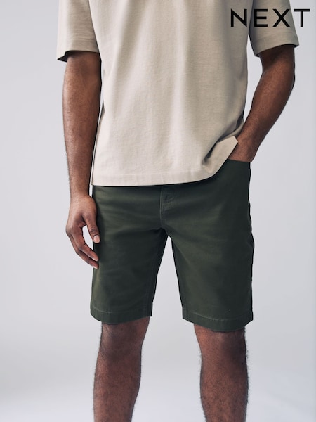 Verde kaki - Pantaloni scurți Motionflex 5 Pocket Chino (AM5042) | 162 LEI