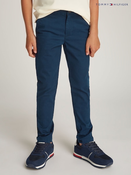 Tommy Hilfiger Blue Slim Fit 1985 Soft Twill Chino Trousers (AM5075) | €64