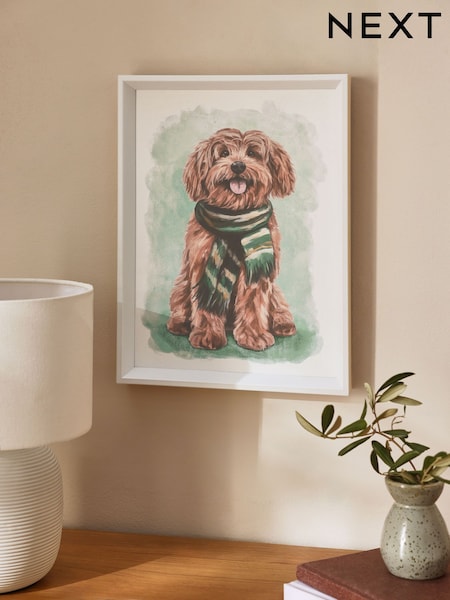 Natural Charlie the Cockapoo Framed Wall Art (AM5102) | €27