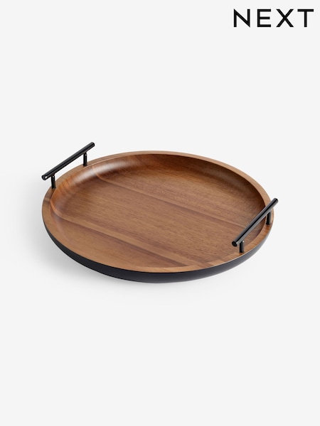 Brown Dark Bronx Wood Decorative Tray (AM5180) | 147 QAR - 235 QAR