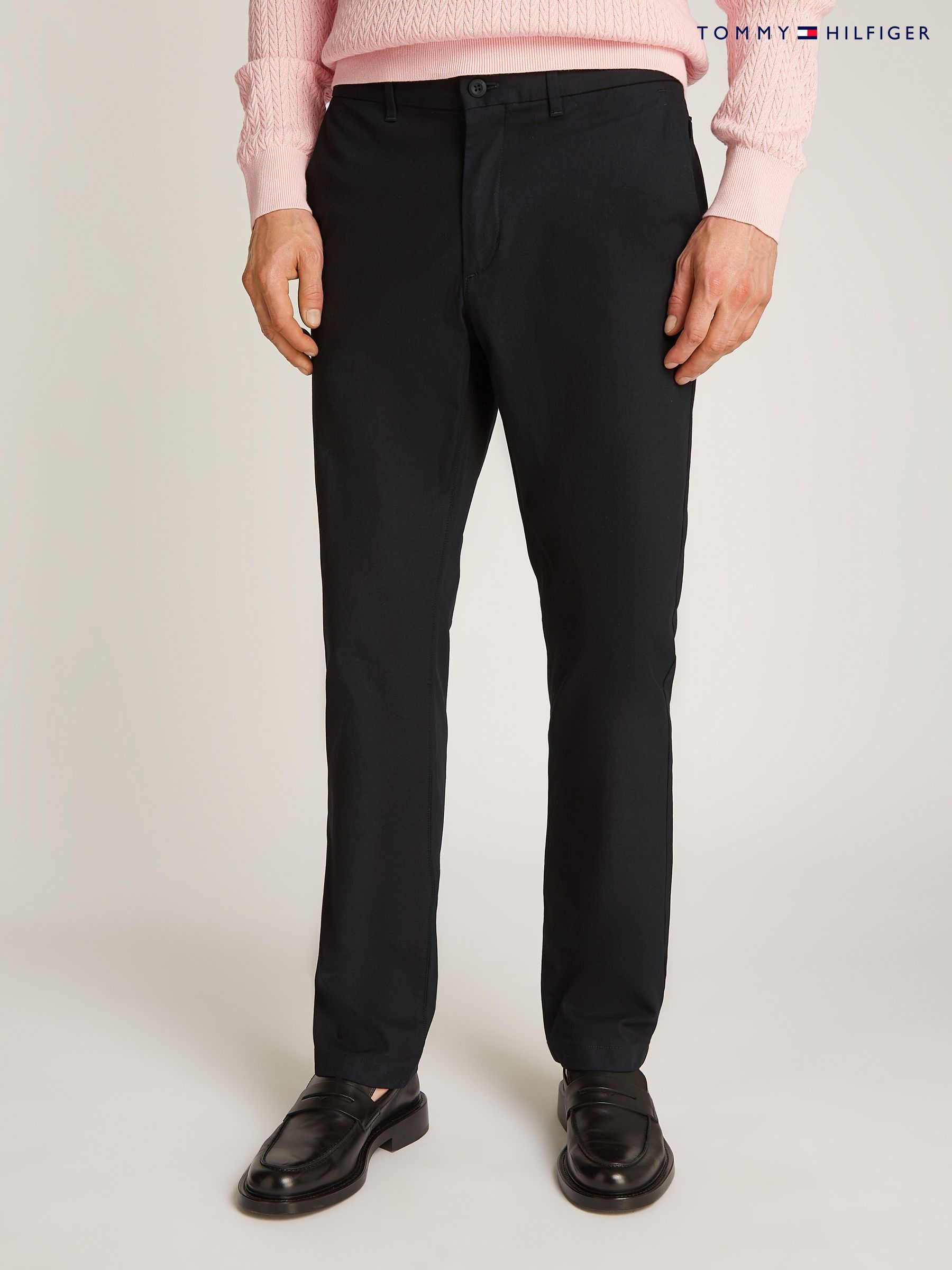 Men s Trousers Tommy Hilfiger Black Casual Trousers Next Germany