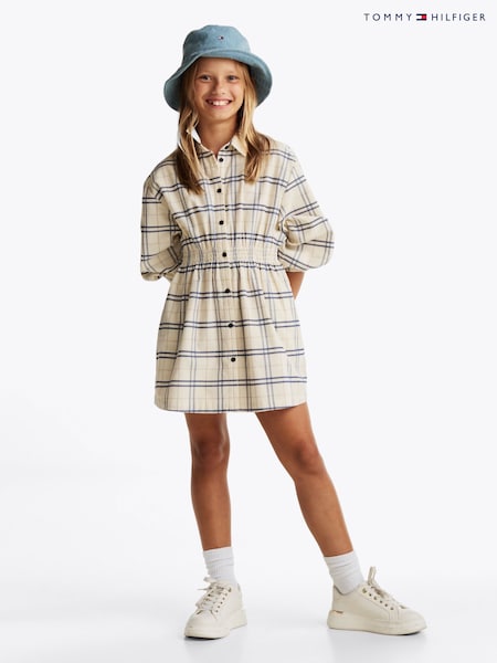 Tommy Hilfiger Brown Corduroy Check Shirt Dress (AM5235) | 3,905 UAH