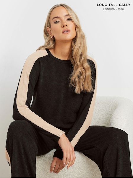 Long Tall Sally Black Side Stripe Top (AM5295) | €36