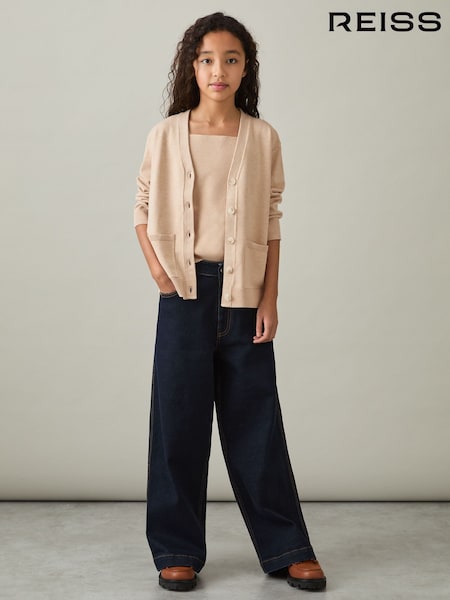 Camel - Reiss Harper Compact Knit Top And Cardigan Set (AM5326) | € 90