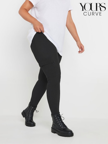 Yours Curve Black Cargo Leggings (AM5359) | €35
