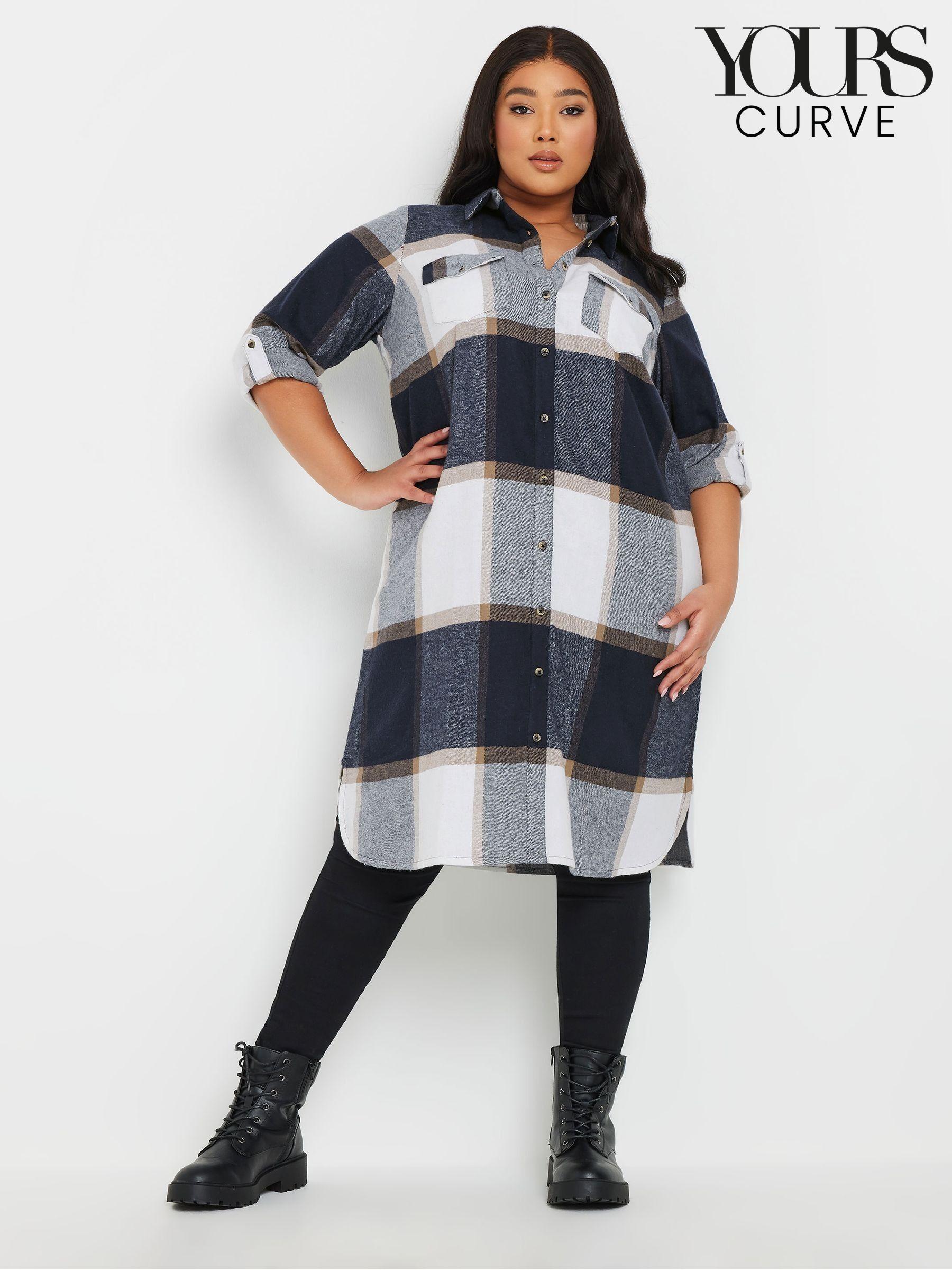 Women s Shirts Check Tartan Long Line Tops Next United Arab Emirates