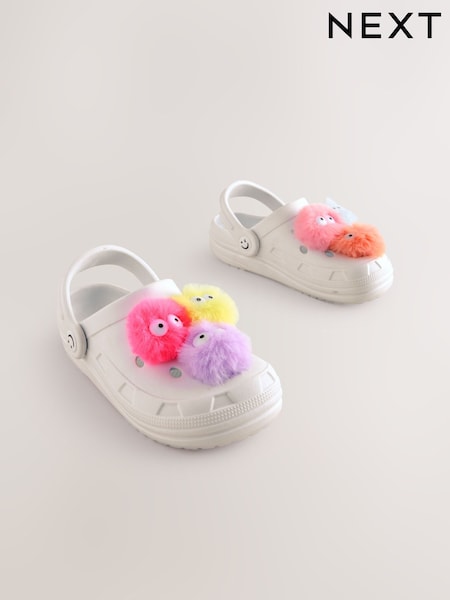 White Fluffy Monster Clogs (AM5409) | R$ 120 - R$ 145