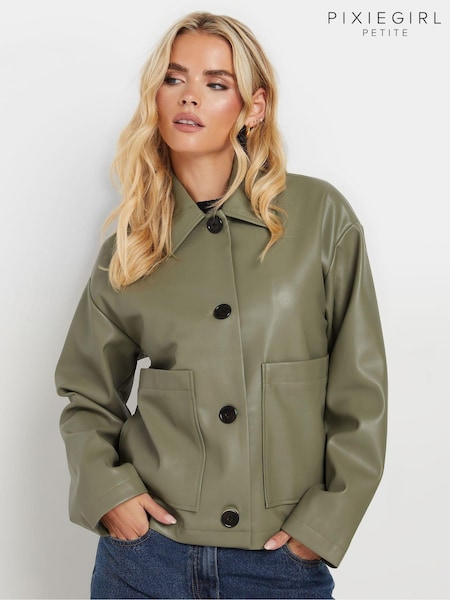 Pixiegirl Petite Faux Leather Pocket Jacket (AM5415) | €80