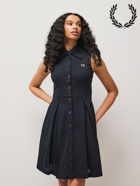 Fred Perry Texture Front Knitted Dress (AM5437) | 968 LEI