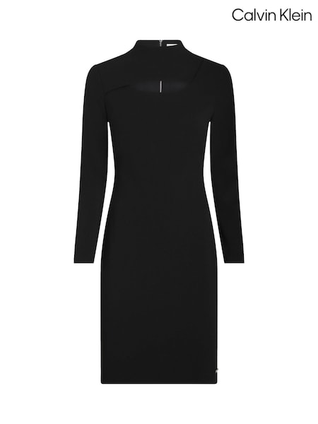 Calvin Klein Scuba Crepe Cut Out Dress (AM5476) | 886 LEI