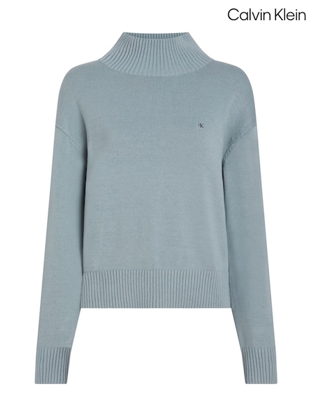 Calvin Klein 100% Cotton Embroidered High Neck Jumper (AM5522) | €126