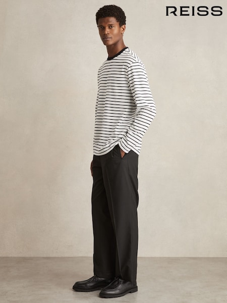 Reiss White/Navy Eddie Breton-Stripe Long-Sleeve T-Shirt (AM5555) | € 122