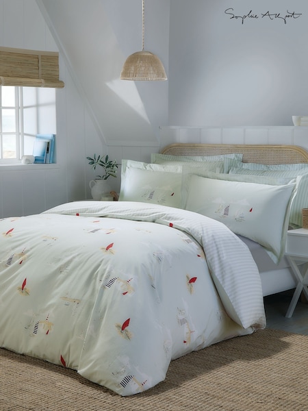 Sophie Allport Blue Coastal Boats Duvet Cover and Pillowcase Set (AM5564) | €74 - €136