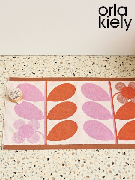 Orla Kiely Blush Stem Bloom Duo 100% Cotton Bath Mat (AM5578) | ₪131