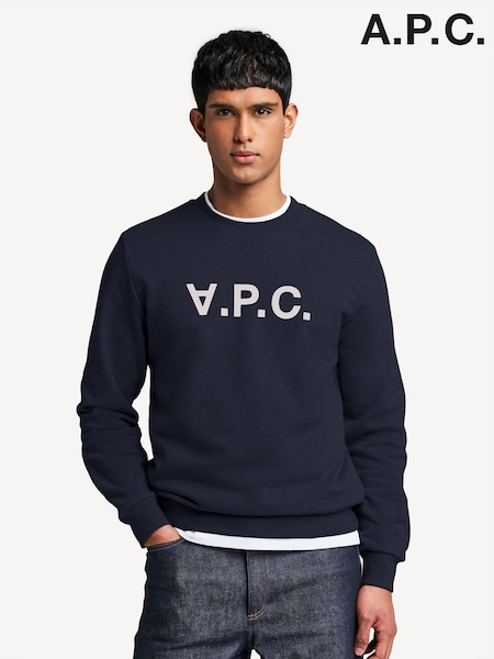A.P.C. Navy Large Standard Sweatshirt (AM5653) | AED1,252