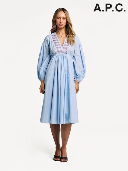 A.P.C. Blue Anni  Dress (AM5656) | AED2,184