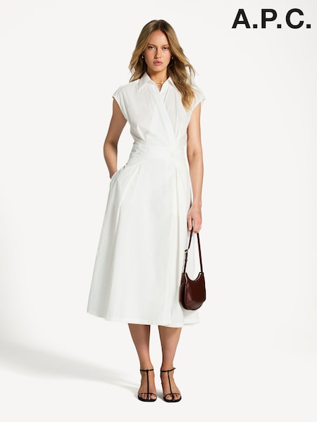 A.P.C. White Athena Dress (AM5673) | AED2,067