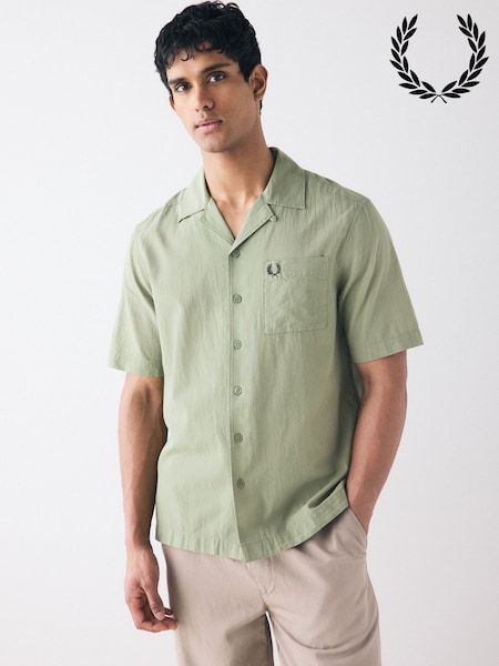 Fred Perry Crepe Textured Short Sleeve Resort Shirt (AM5761) | €139