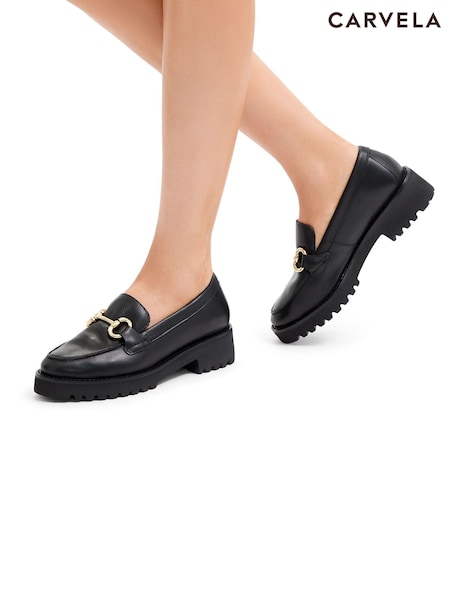 Carvela Comfort Chester Black Shoes (AM5786) | €196