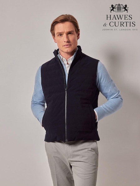 Hawes & Curtis Blue Quilted Gilet (AM5819) | R$ 1,470