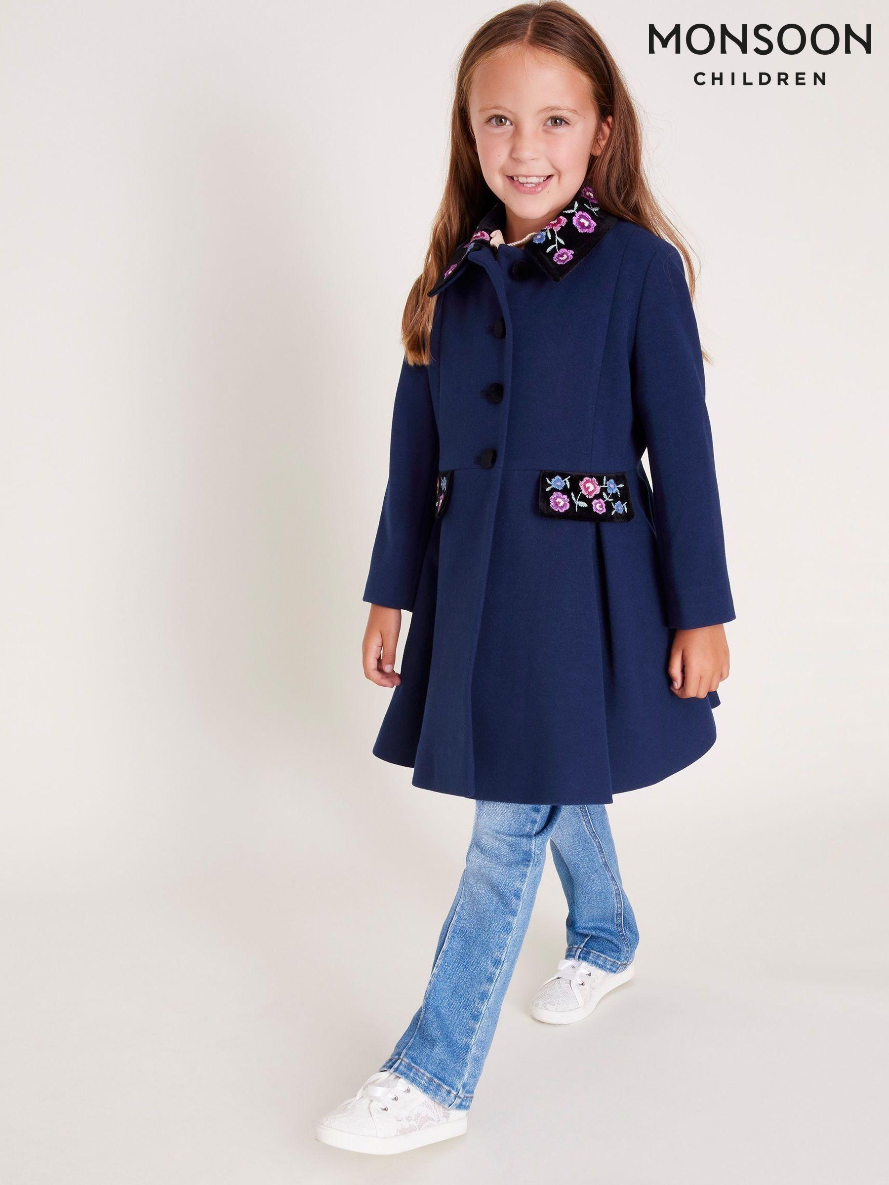Monsoon girls blue coat online