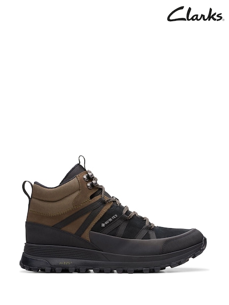 Schwarz - Clarks Leather Suede ATL Trek Rise GTX Hiking Boots (AM6259) | 109 €