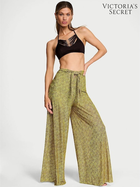Victoria's Secret Limelight Green Dots Mesh Knot Cover Up Trousers (AM6489) | €68