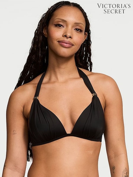 Victoria's Secret Black Halter Push Up Bikini Top (AM6505) | €55