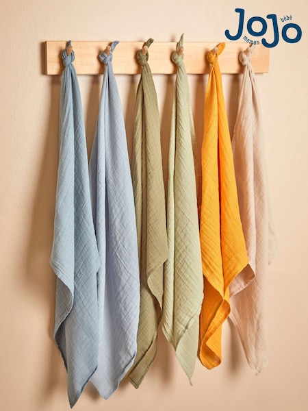 Jojo Maman Bébé 6-pack Coloured Muslin Squares (AM6556) | 80 zł